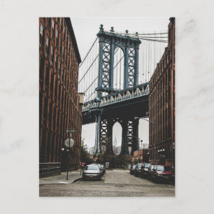 Brooklyn Bridge Street View Postcard