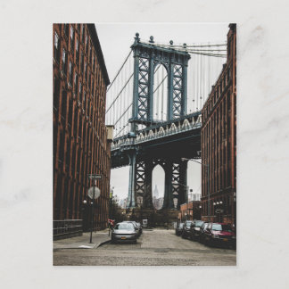 Brooklyn Bridge Street View Postcard