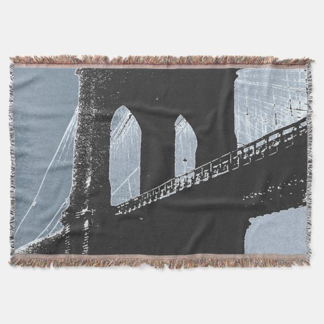 Brooklyn Bridge Throw Blanket (Front)