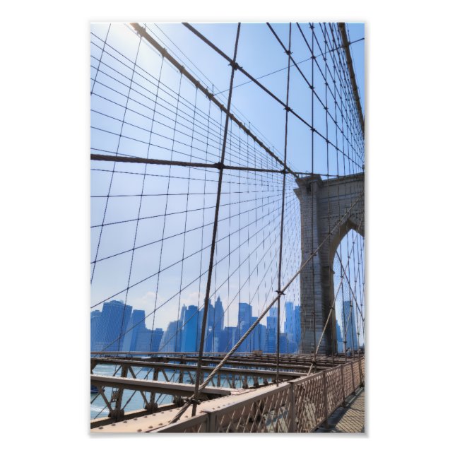 Brooklyn Bridge to Manhattan – New York City Photo Print (Front)
