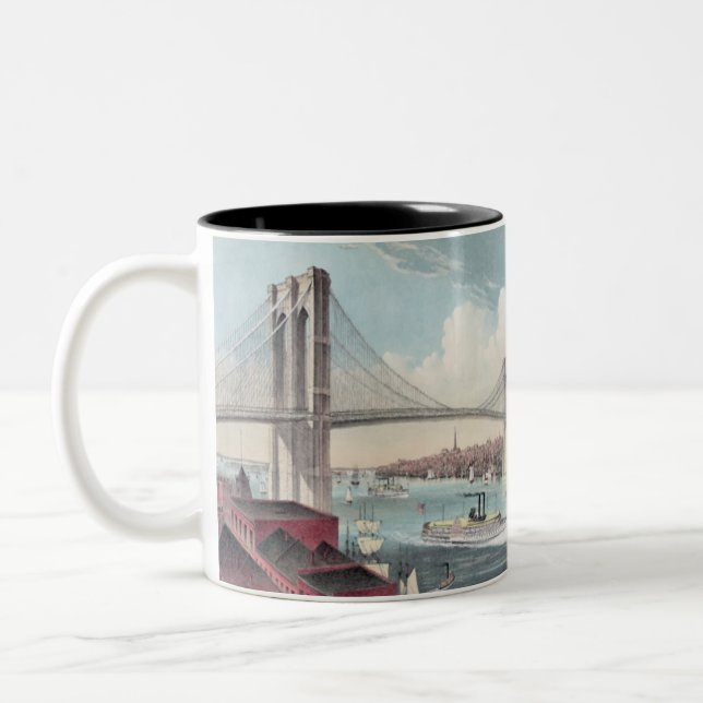 Brooklyn bridge Two-Tone coffee mug (Left)