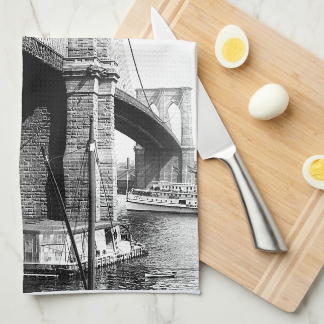 Brooklyn Bridge Waterfront Kitchen Towels (Quarter Fold)