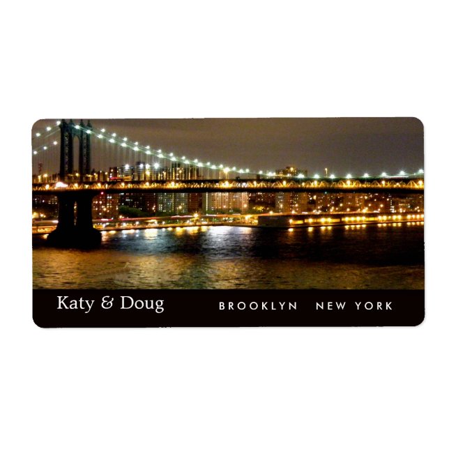 Brooklyn Bridge Wedding Labels (Front)