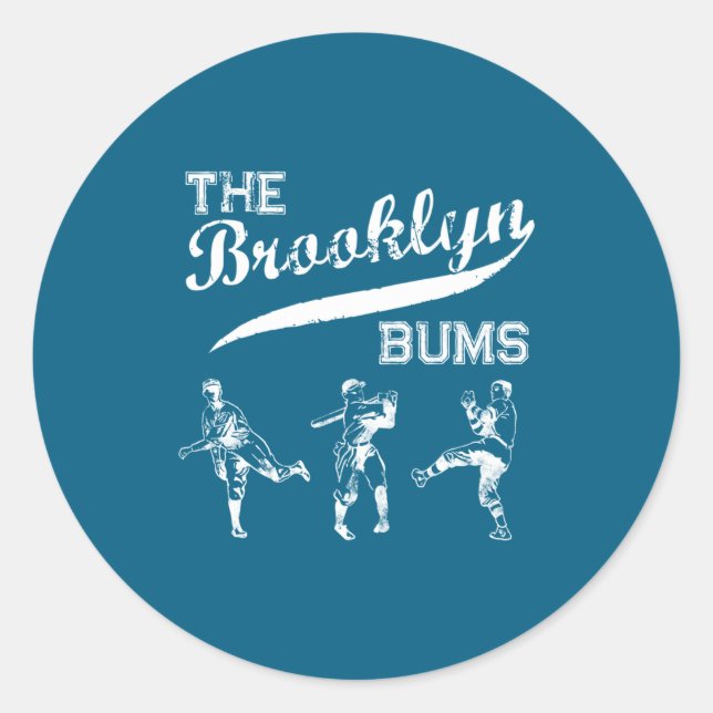 Brooklyn Bums New York Baseball Fan _1  Classic Round Sticker (Front)