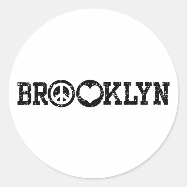 Brooklyn Classic Round Sticker (Front)