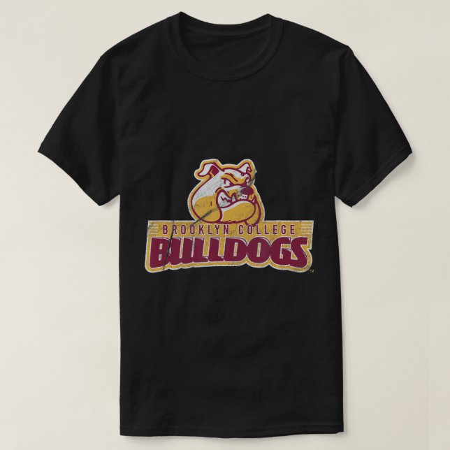 Brooklyn College Bulldogs Distressed Primary T-Shi T-Shirt (Design Front)