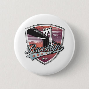 Brooklyn Design Silver 6 Cm Round Badge