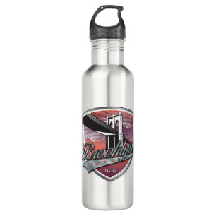 Brooklyn Design Silver Metallic 710 Ml Water Bottle