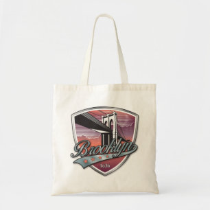 Brooklyn Design Silver Metallic Tote Bag