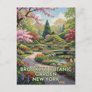 Brooklyn Garden Blooms In New York City Postcard