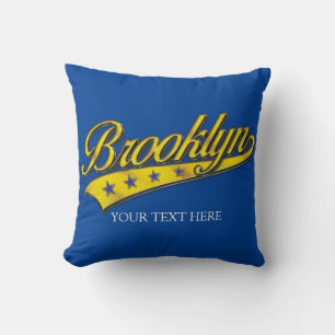 Brooklyn Gold Swoosh Design Template Cushion