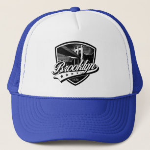 Brooklyn Gold Swoosh Design Template Trucker Hat
