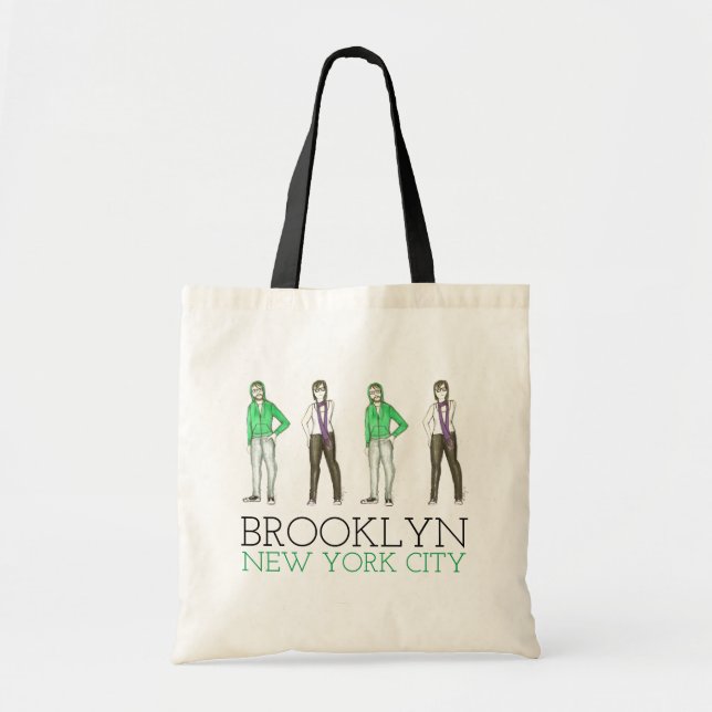 Brooklyn Hipster New York City NYC Hipsters Tote (Front)