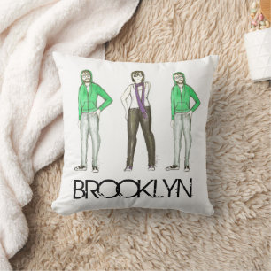 Brooklyn Hipsters Greenpoint Williamsburg NYC Cushion