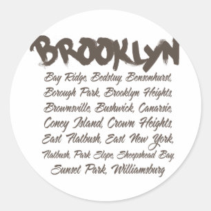 Brooklyn Hoods Classic Round Sticker