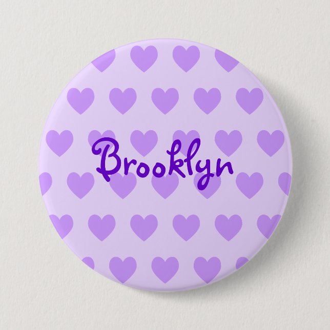 Brooklyn in Purple 7.5 Cm Round Badge (Front)