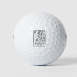Brooklyn Light City Map Golf Balls