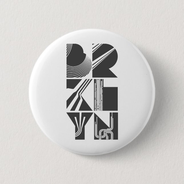 Brooklyn Lines 6 Cm Round Badge (Front)