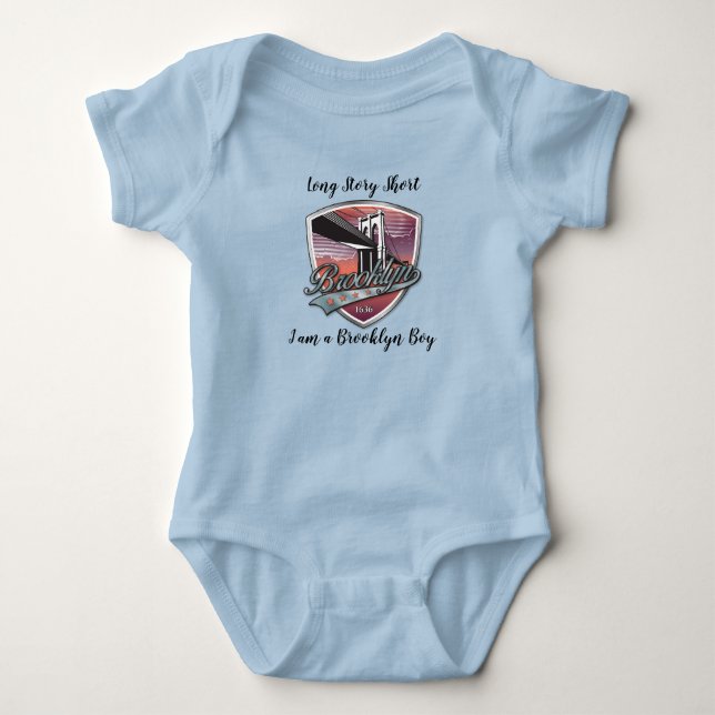 Brooklyn Logo Design Baby Bodysuit (Front)