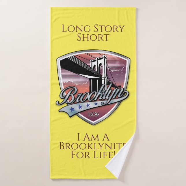 Brooklyn Logo Design Bath Towel (Bath Towel)
