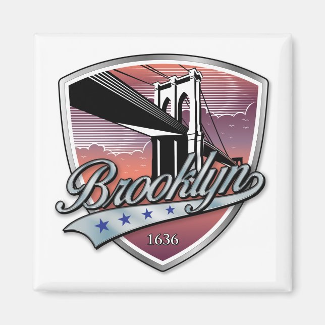 Brooklyn Logo Design Magnet (Front)