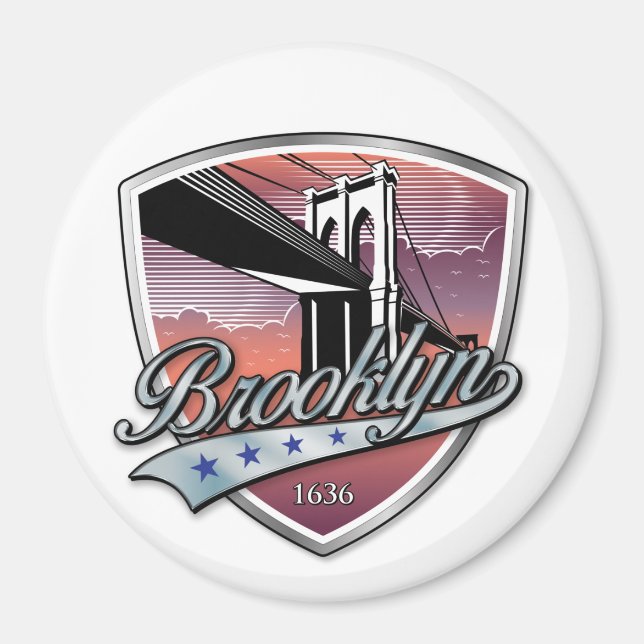 Brooklyn Logo Design Magnet (Front)
