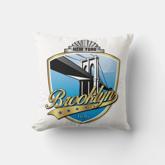 Brooklyn Logo Design Pillow (Front)