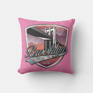 Brooklyn Logo Design Pillow