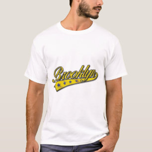 Brooklyn Logo Gold Embossed T-Shirt