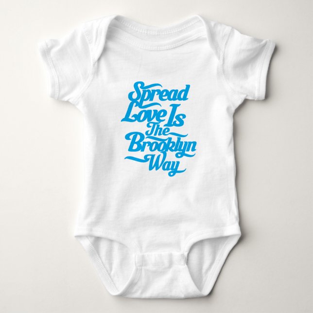 Brooklyn Love Blue Baby Bodysuit (Front)