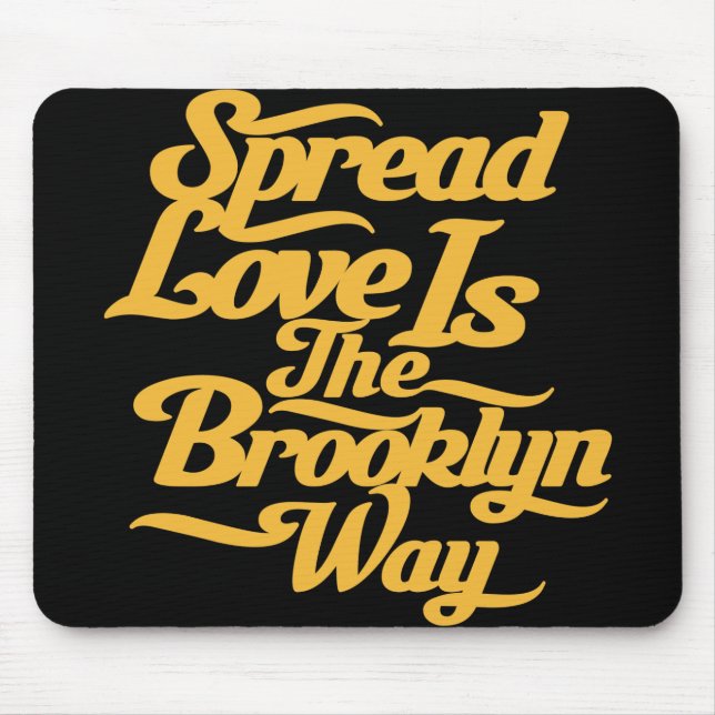 Brooklyn Love Yellow Mouse Mat (Front)