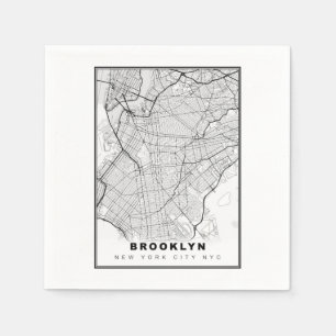 Brooklyn Map Napkin