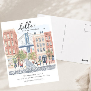 Brooklyn Moving Announcement Postard Postcard