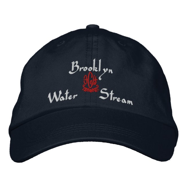 Brooklyn Name With English Meaning Navy Embroidered Hat (Front)