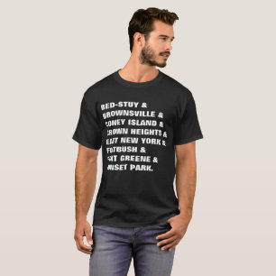 Brooklyn Neighbourhoods black T-Shirt