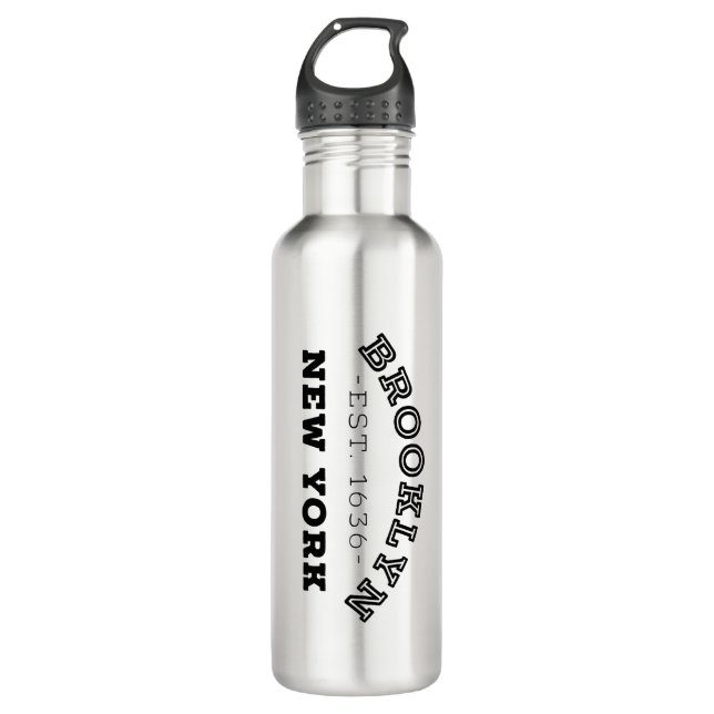 Brooklyn New York 710 Ml Water Bottle (Front)