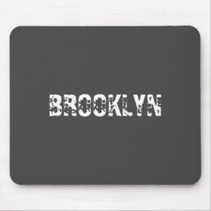 Brooklyn New York City Nyc White Text Nostalgic  Mouse Mat