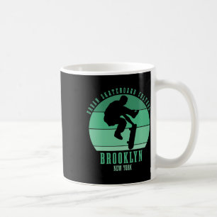 Brooklyn New York City Skateboarder Urn Skateboard Coffee Mug