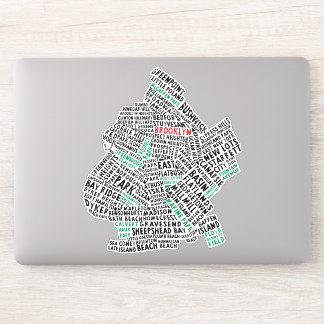 Brooklyn New York City Word Art Map