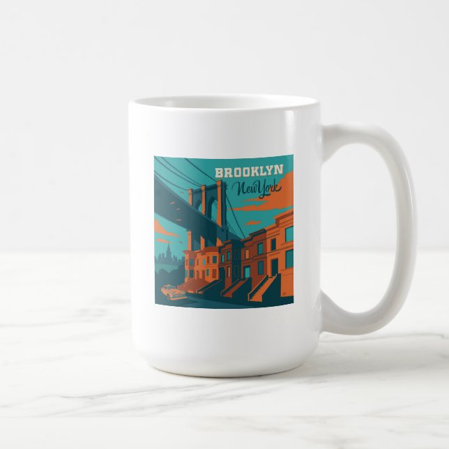 Brooklyn New York Coffee Mug (Right)