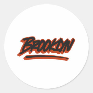 Brooklyn New York Graffiti Style  Classic Round Sticker