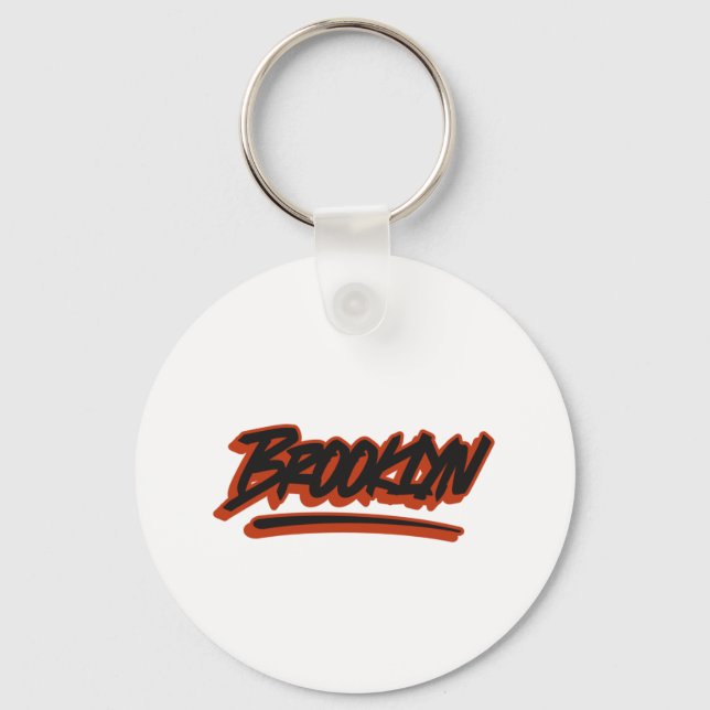 Brooklyn New York Graffiti Style  Key Ring (Front)