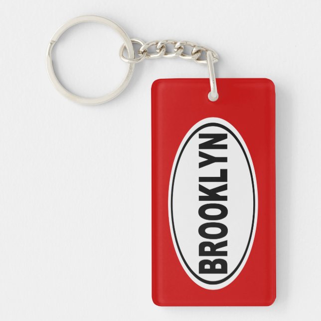 Brooklyn New York Key Ring (Front)