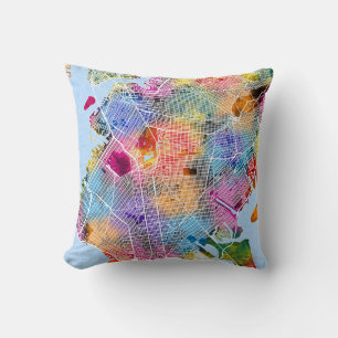 Brooklyn New York Map Cushion