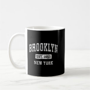 Brooklyn New York NY Vintage Established Sports De Coffee Mug