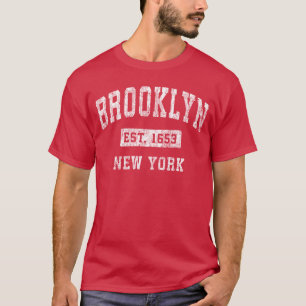 Brooklyn New York NY Vintage Established Sports De T-Shirt