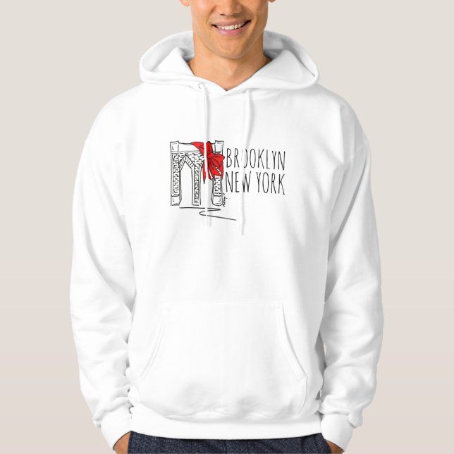 Brooklyn New York NYC Bridge Holiday Landmark Hoodie (Front)