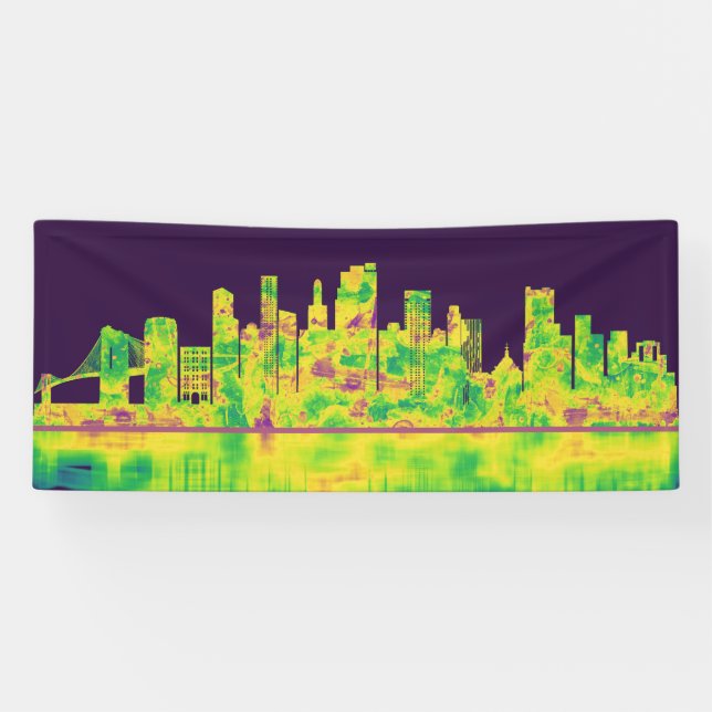 Brooklyn New York Skyline Banner (Horizontal)