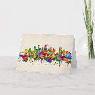 Brooklyn New York Skyline Holiday Card