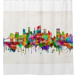 Brooklyn New York Skyline Shower Curtain